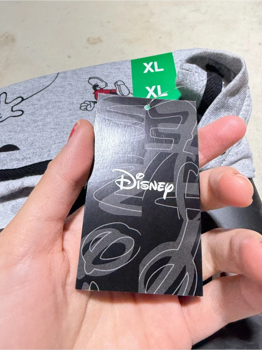 Disney NWT Gray Mickey Mouse 2-Piece Lounge Set XL pajamas - Picture 3 of 8